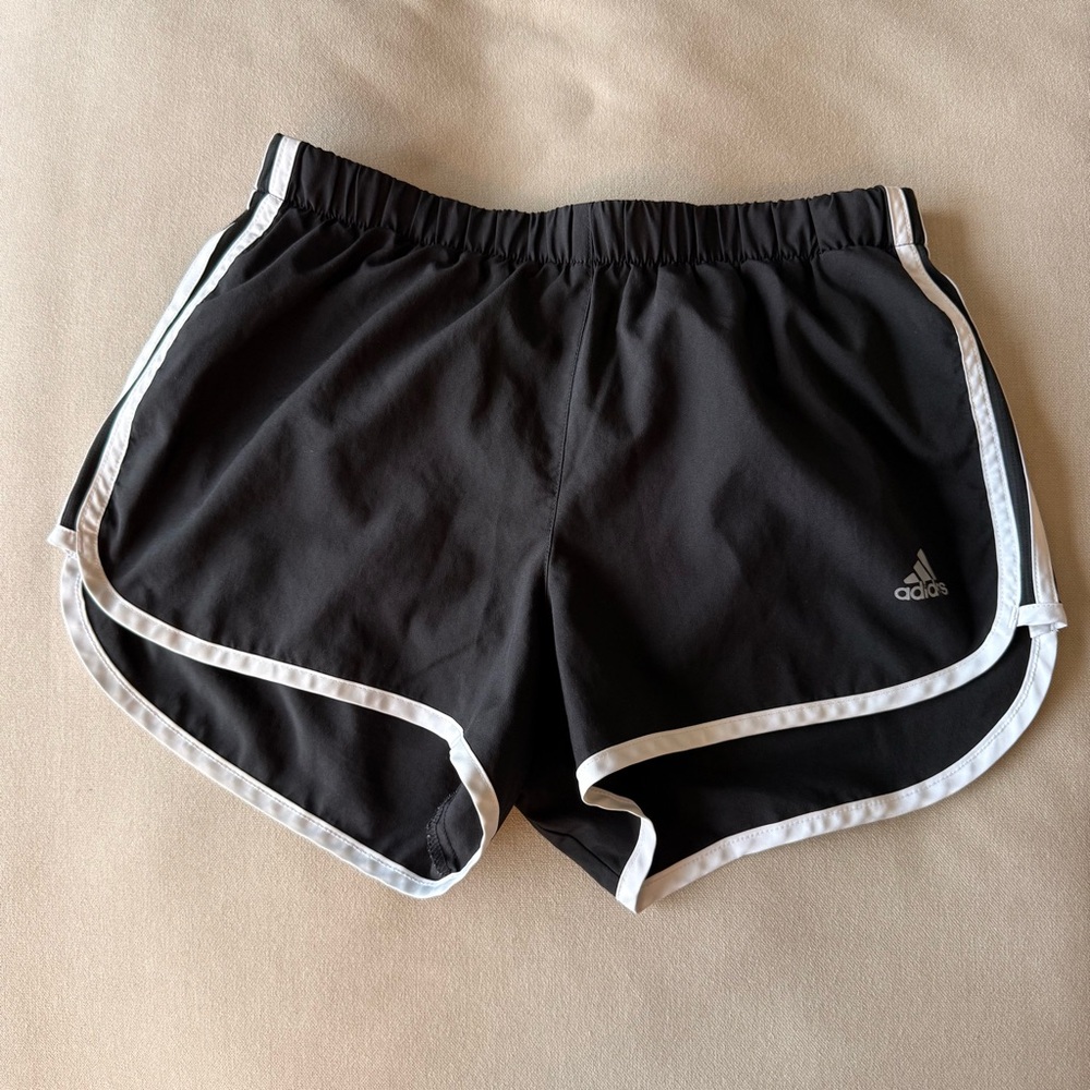 Adidas Women's Black and White 3” Athletic Shorts